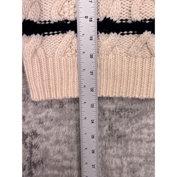 Sezane Sweater Small Womens Jane Jumper Chunky Merino Wool Knit Striped - Picture 6 of 8